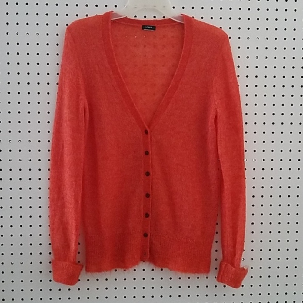 SWEET J. Crew semi-sheer mohair cardigan
